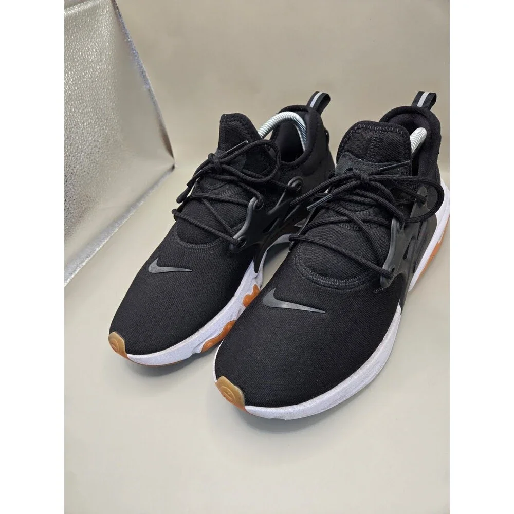 Nike React Presto Shoes Men's 10.5 Black Gum Running Athletic Lifestyle Sneakers